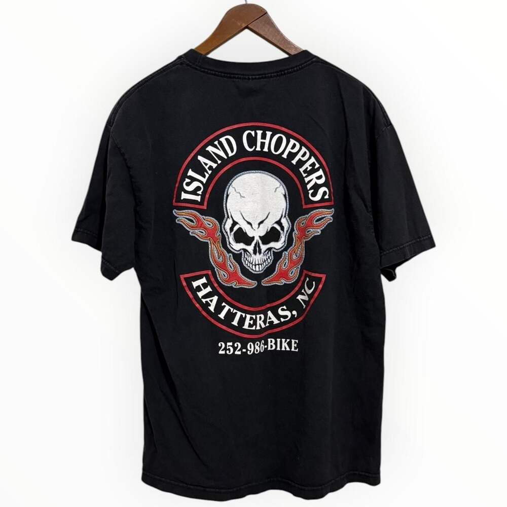 AAA Island Choppers Hatteras NC Motorcycle T-Shirt Large